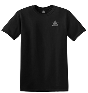 100 Percenter Tee- Black with Gray print